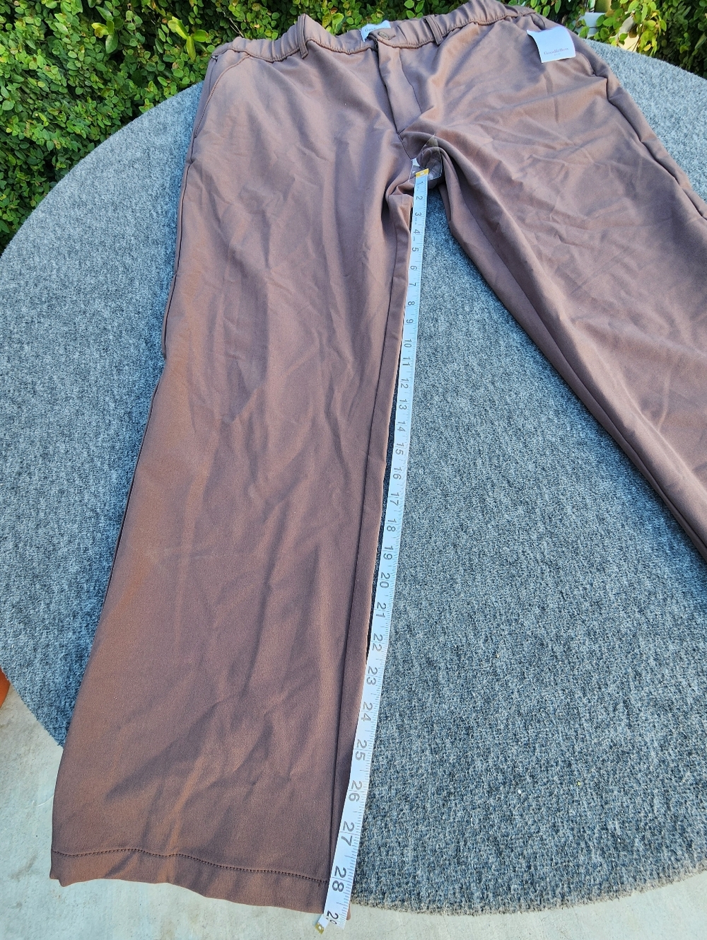 Men's Casual Brown Tech Trausers  Elastic-Waist Pants